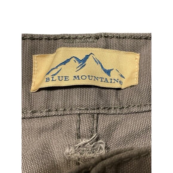 Blue Mountain Men's Pants 32 x 30 Grey 100% Cotton Straight Canvas Five Pockets - Picture 3 of 6